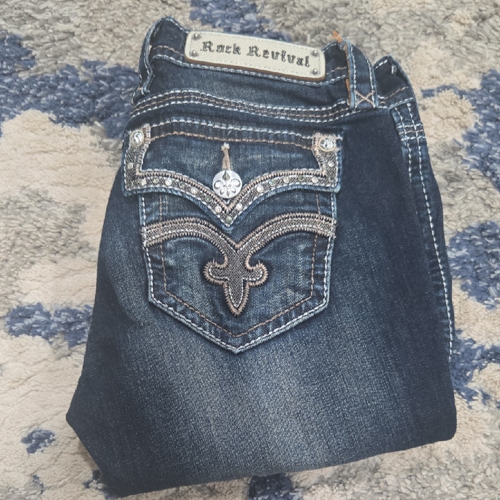 Rock Revival Women's Dark Blue Boot Cut Jeans